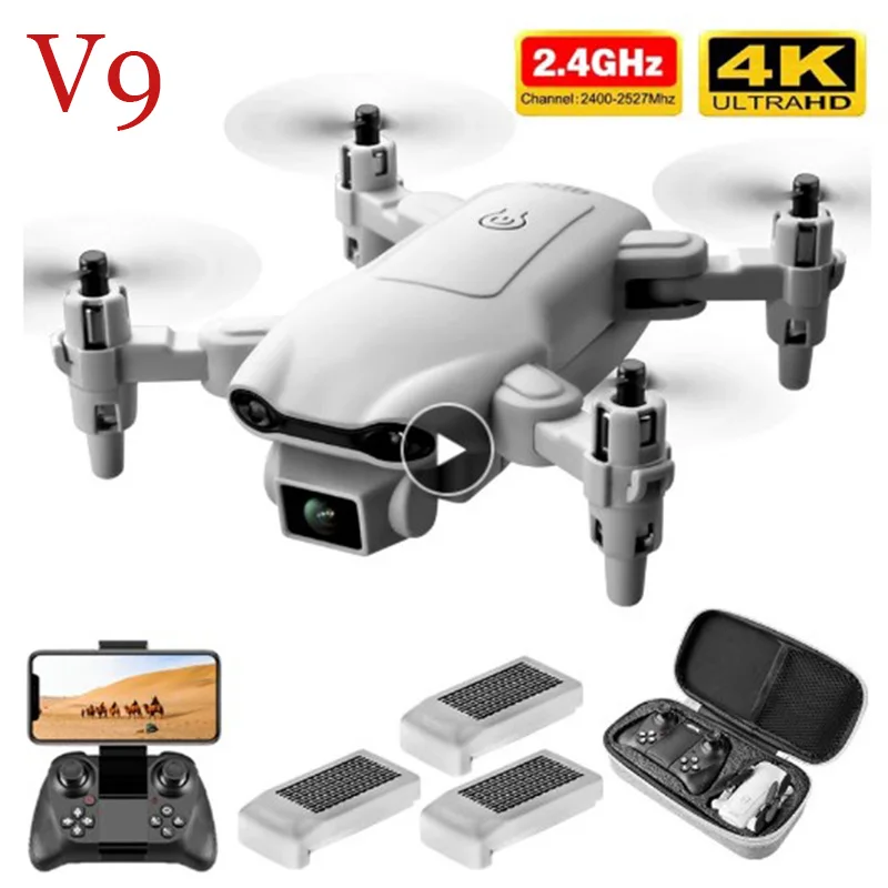 

Квадрокоптер Радиоуправляемый V9 с двойной камерой 4K, Wi-Fi, 2,4 ГГц