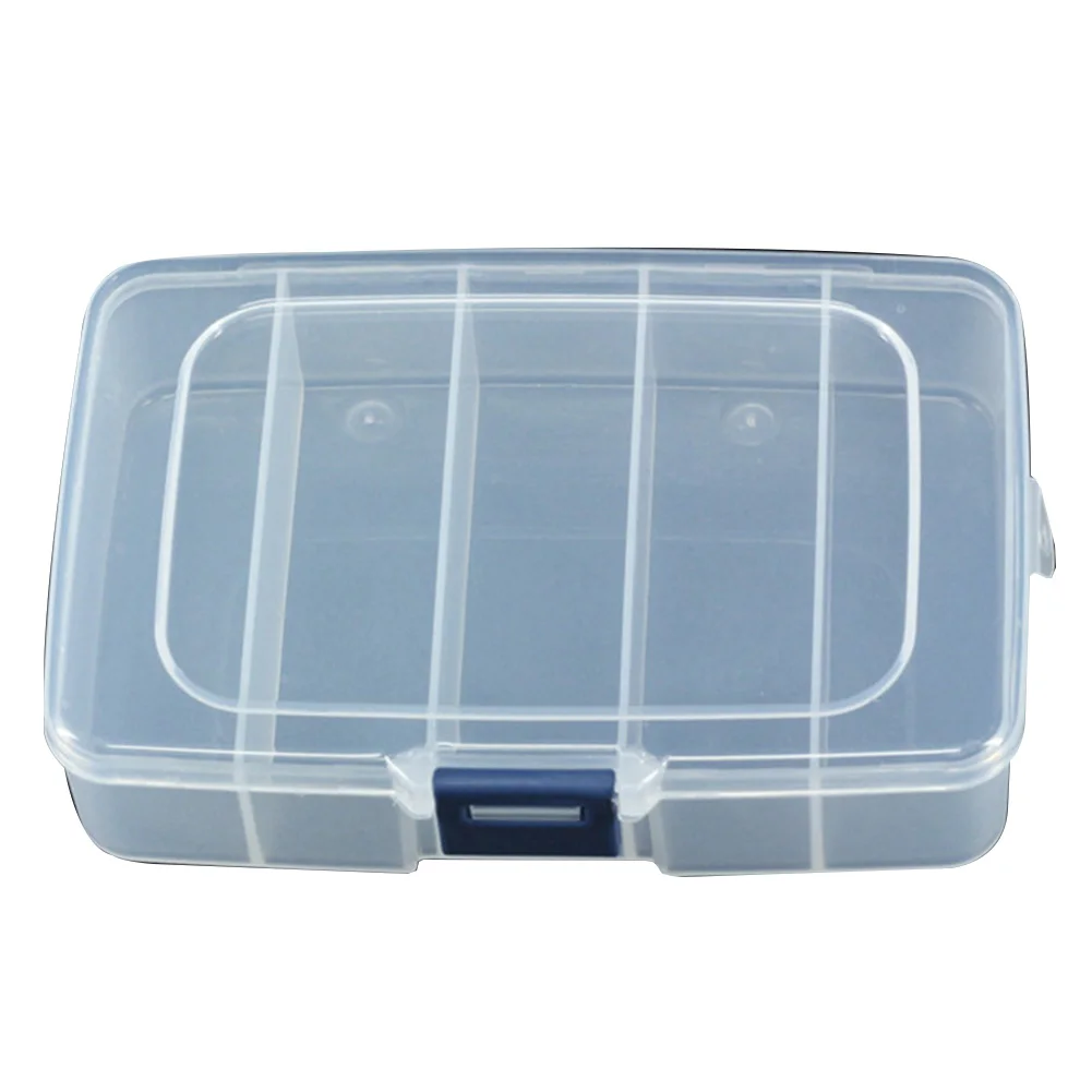 

Case Screws Box Tool 1PCS 5 Grids 14.3*9*3.5 Cm Box Craft Organizer Small Part Container Tool Screws Translucent
