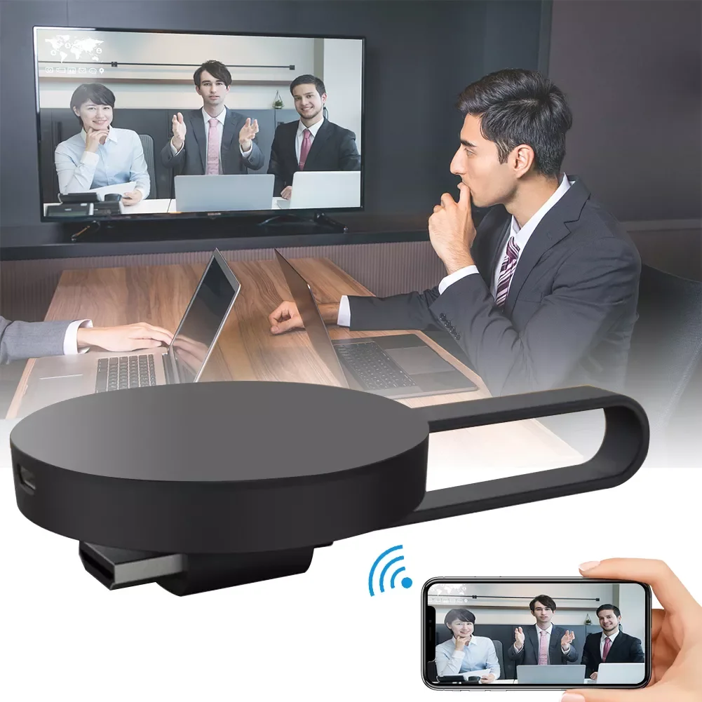 

1080P Wireless WiFi Display Dongle TV Stick Video Adapter HDMI-compatible Screen Mirroring for iPhone 12 iOS Android Phone to TV