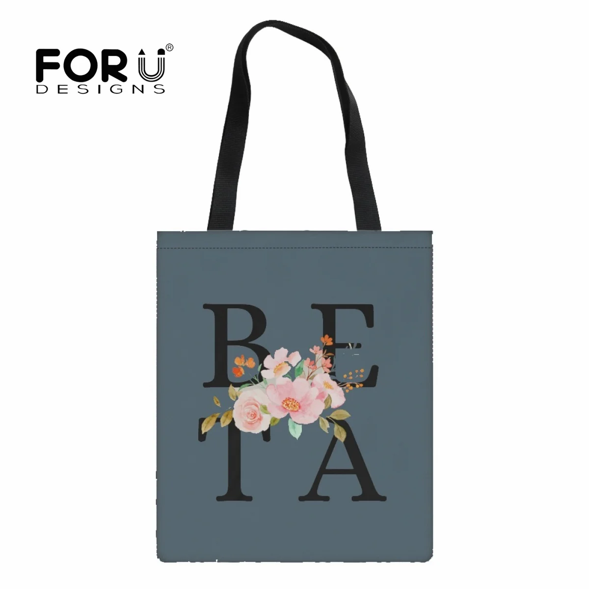 

FORUDESIGNS Women Shopper Bag Beta Theta Pi Printed Shopping Canvas Shopper Bag Girl Handbag Tote Shoulder Lady Bags Commuting