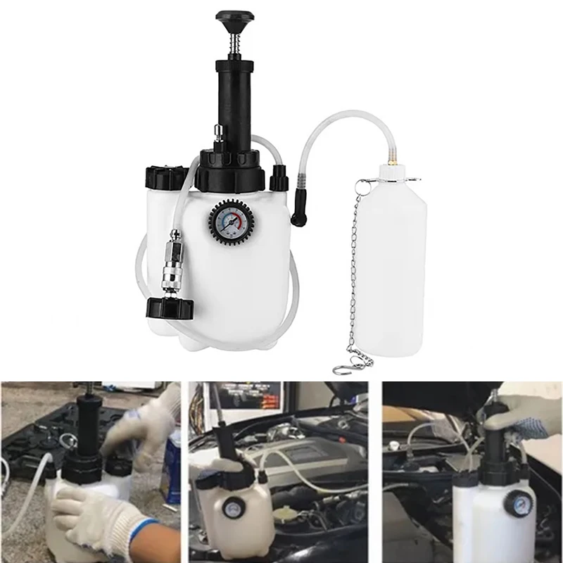 Pneumatic Brake Fluid Bleeder Kit - Air Powered Extractor Pump For Cars
