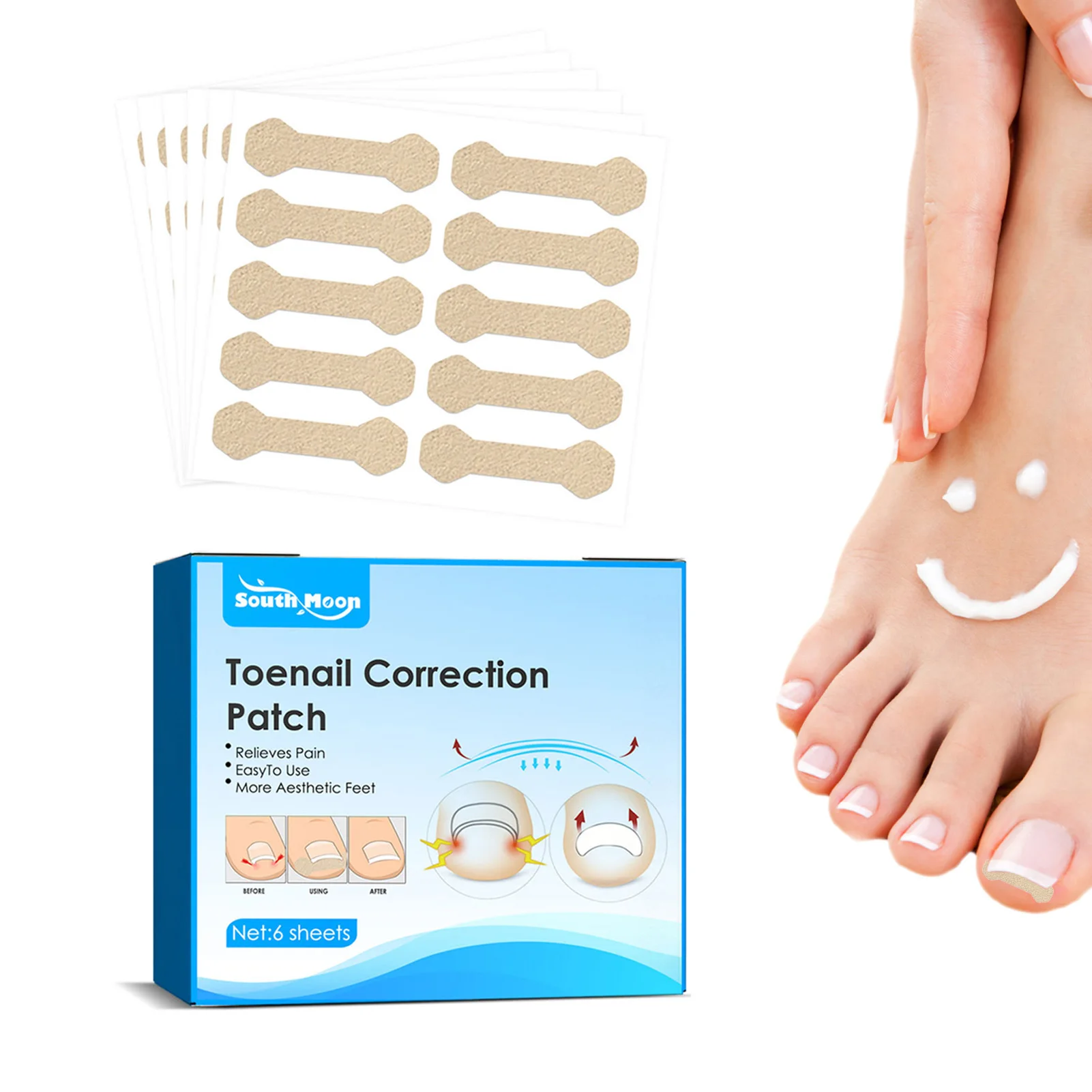 

Ingrown Nail Correction Sticker Ingrown Toenail Stretch Patch 60pcs Curved Toenails Straightening Recover Strips Toenail