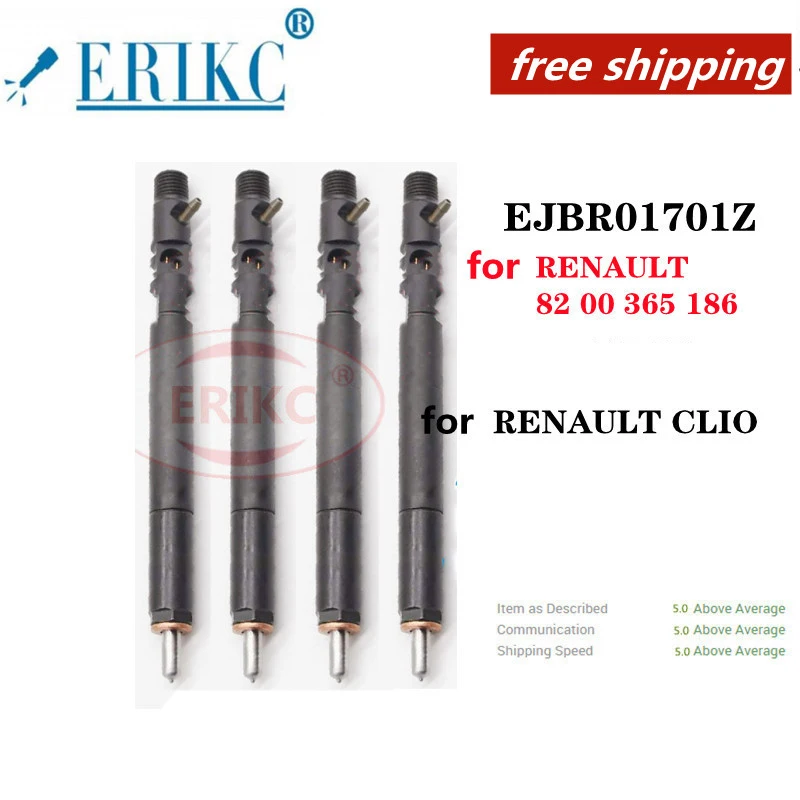 ERIKC 4 шт. EJBR01701Z дизельный двигатель детали инжектора EJBR 017 01Z для CLIO RENAULT 82 00 365 186