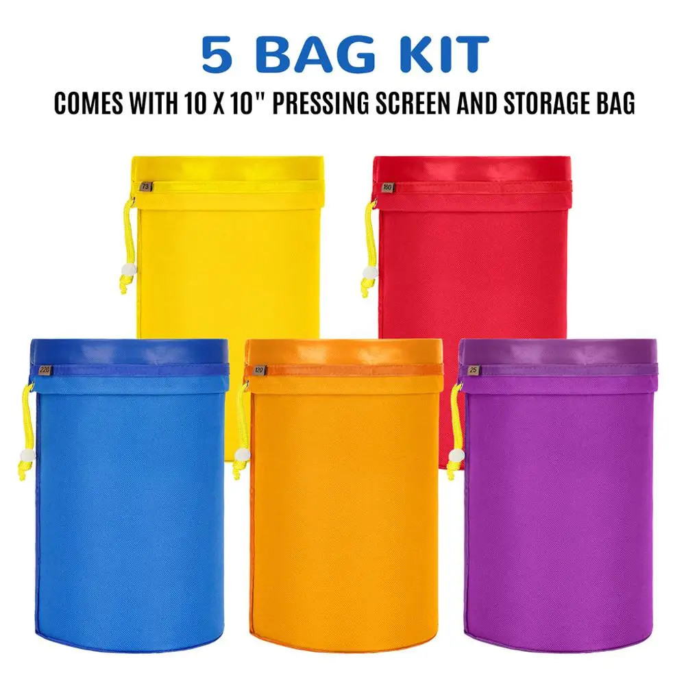 1 шт. 5 галлонов разноцветные микронные размеры пузырьковый хэш травяной мешок