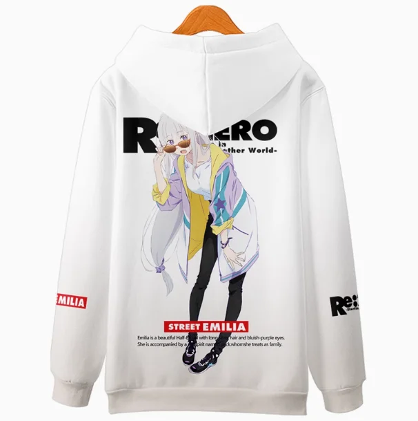 Толстовка с капюшоном для косплея из аниме Re:Life in a different world from zero Emiria