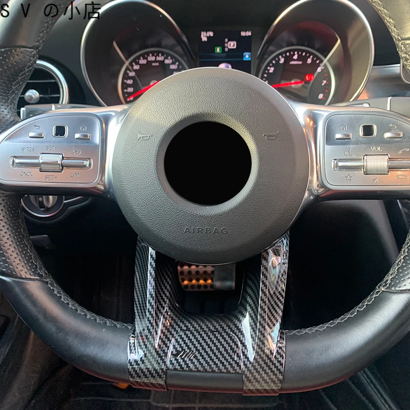 

Mercedes Benz AMG 2019+ Sport A-Class W177 B-Class W247 W205 CE-Class W213 Car Steering Wheel Flat Wheel Lower Trim Cover