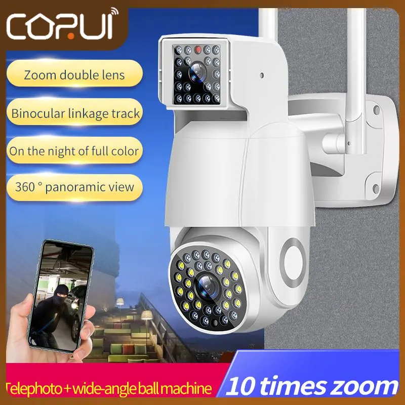 

Motion Detection Cctv Camera Waterproof 2mp Ptz Ip Camera Auto Tracking Night Smart Home Two Way Voice Intercom 1080p