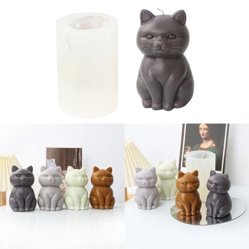 

Fat Cat Shape Silicone Mold Resin Making Tool DIY Moulds Ornaments Hand-made Home Decorations Supplies