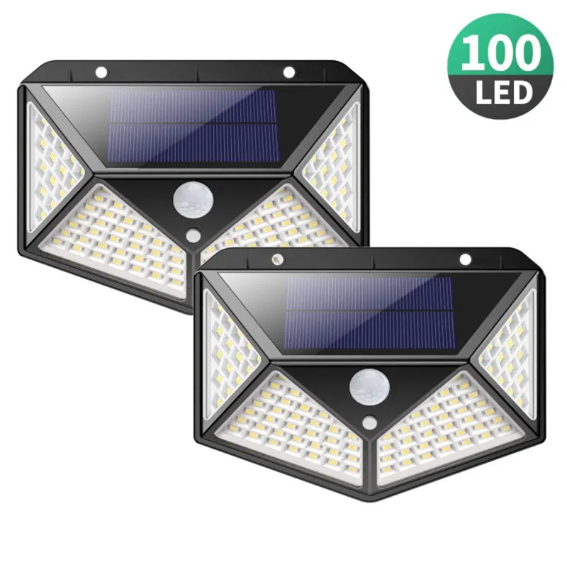 100 LED Solar Led Light Outdoor Solar Lamp with Motion Sensor Solar LED Light Waterproof Sunlight Powered for Garden Decoration