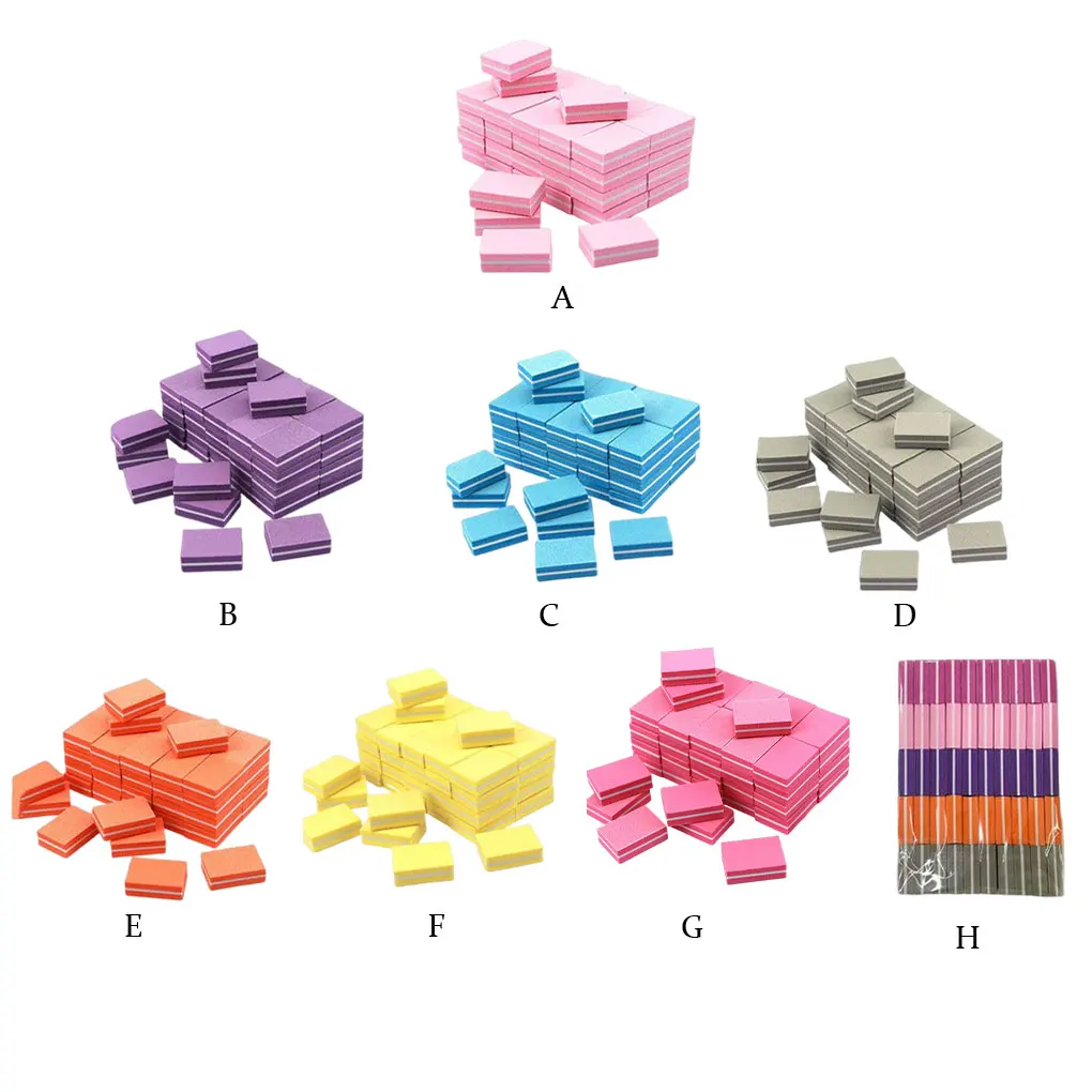 

50 шт. мини полировочные пилки блок маникюрный дизайн ногтей буферные инструменты