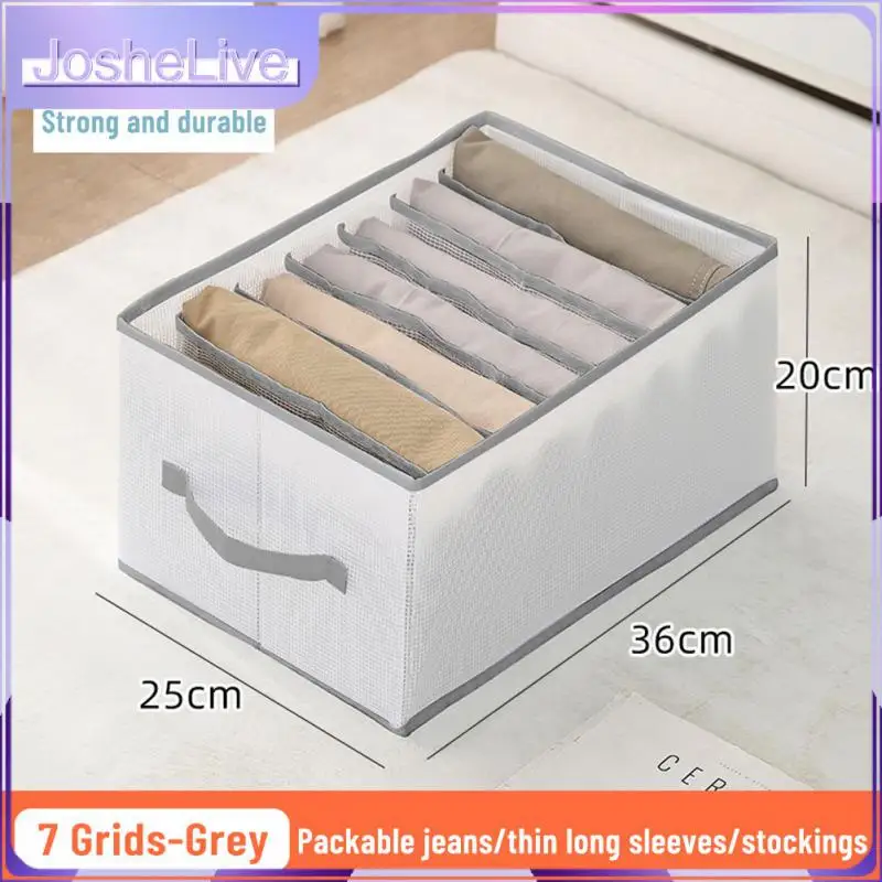 

With Compartmentalized Underwear Storage Box Socks Storages Boxes Foldable Clothes Box Trousers Finishing Box Storages Artifact