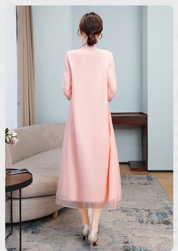 Винтажные женские платья-миди в китайском стиле ханьфу традиционное элегантное