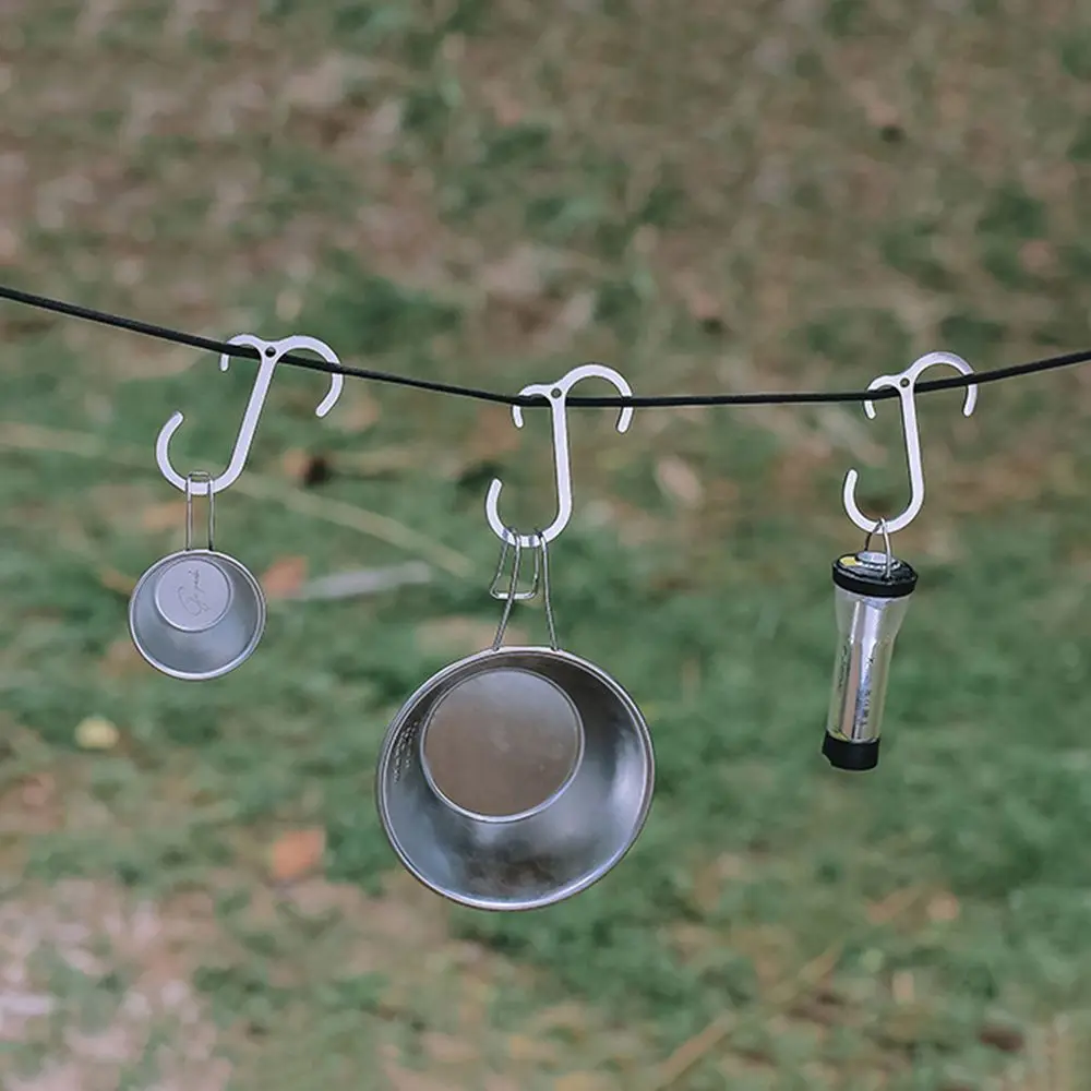 

S-образный крючок с когтями, многофункциональные S-образные крючки из нержавеющей стали для подвешивания кастрюли для кемпинга