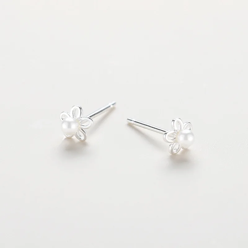 VOQ простые серьги в виде цветка яркие с милым жемчугом для девушек и студентов