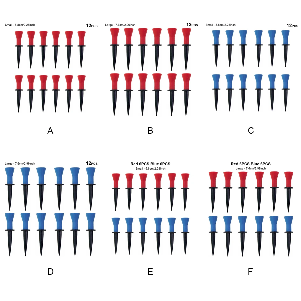 

12 Pieces Golf Tees Plastic Professional Ball Holder Practice Accessories