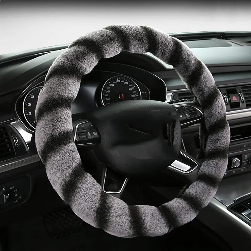 

Car Steering Wheel Cover Plush Winter Soft And Comfortable Keep Warm Car Interior Accessories Accesorios Para Auto Stuurhoes