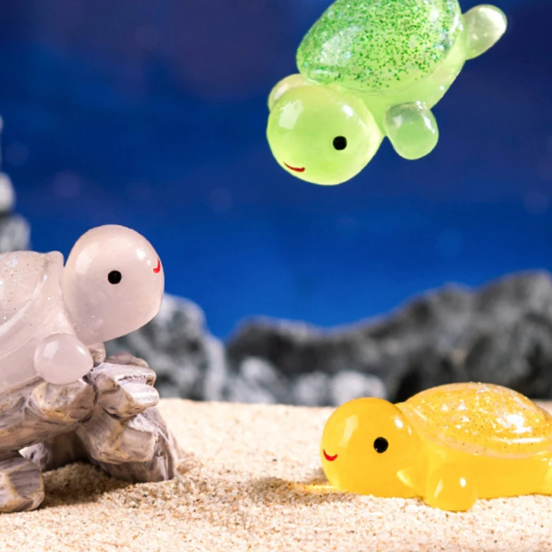 1 шт. аксессуары сделай сам мини-светящиеся в темноте черепахи украшения морская