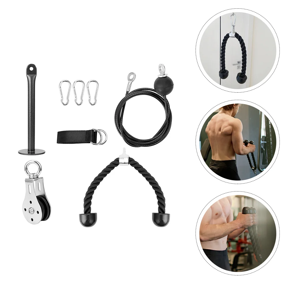 

1 Set Triceps Pulley System Arm Strength Training Pulley DIY Pulley Attachment