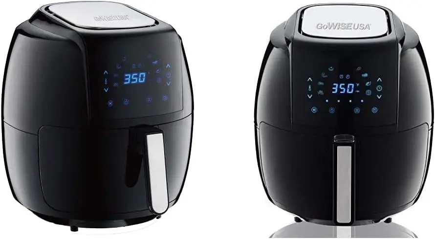 

Digital Air Fryer with Recipe Book, 7.0-Qt, Black & USA 1700-Watt 5.8-QT 8-in-1 Digital Air Fryer with Recipe Book, Black