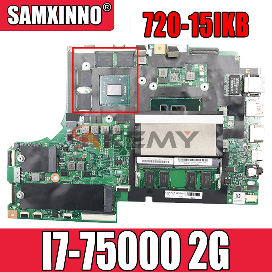 

Материнская плата 5B20P26392 для ноутбука Lenovo YOGA 720-15IKB, встроенная системная плата I7-7500O 2GVideocard 4G RAM 720-15IKB, 100% протестированная работа