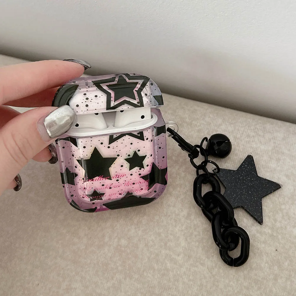 Чехол для наушников Sweet Cool Stars с подвеской в виде черной звезды