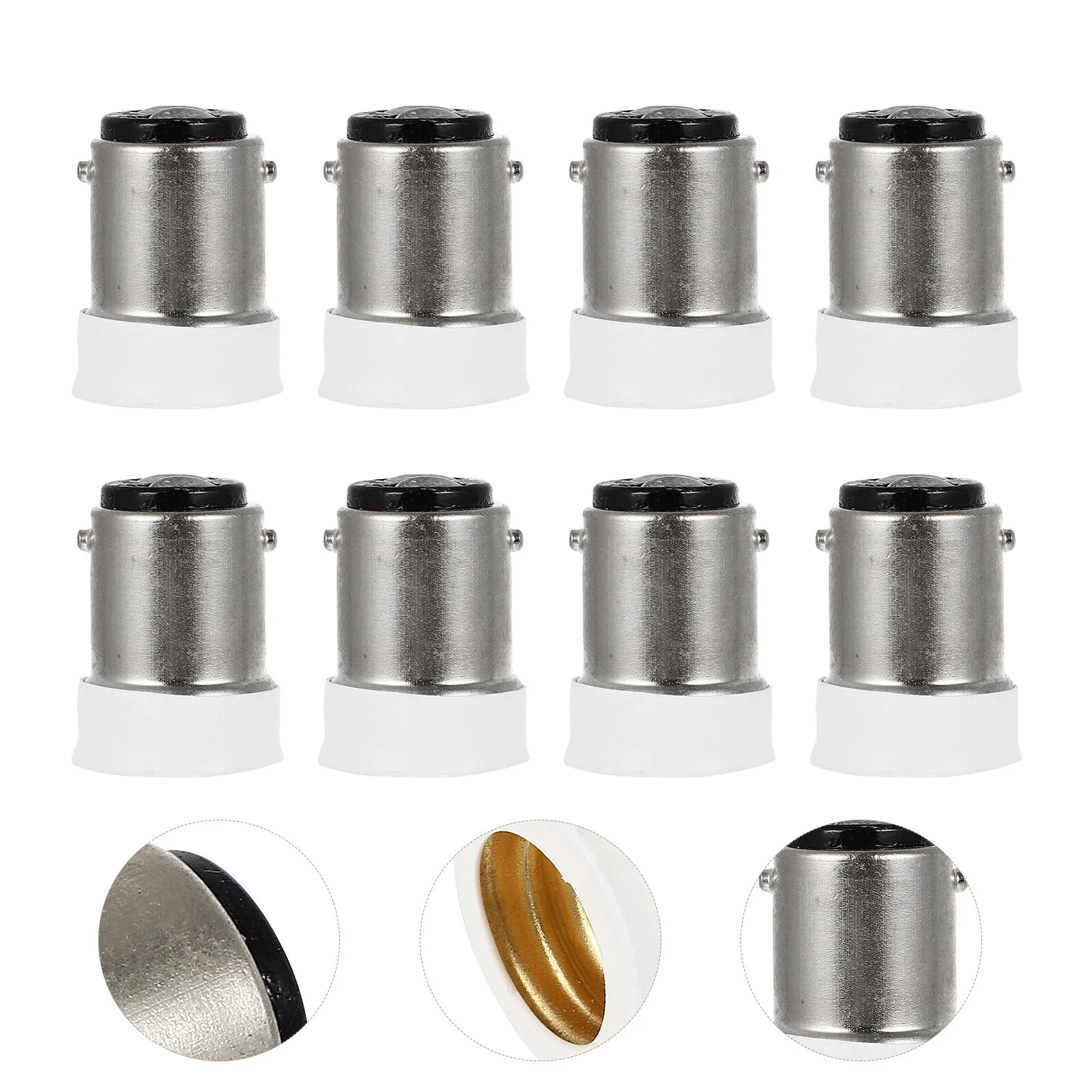 

8pcs Light Bulb Converter Adapters B15 to E14 Base Converter Lamp Base Adapters
