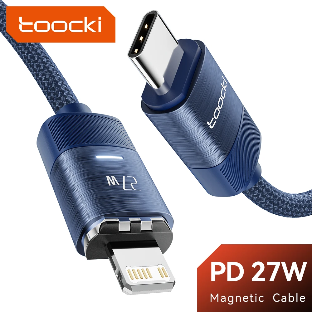 Toocki Type C To Lightning Magnetic Cable PD 27W Fast charging charger For iphone 14 13 Pro Max XR XS 3A Quick Charge Data Cable