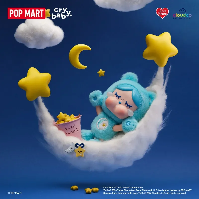 Фото POP MART CRYBABY Серия Care Bears Виниловые плюшевые подвески Слепая коробка-сюрприз Игрушки Кавайные украшения Фигурки Декор для дома №4