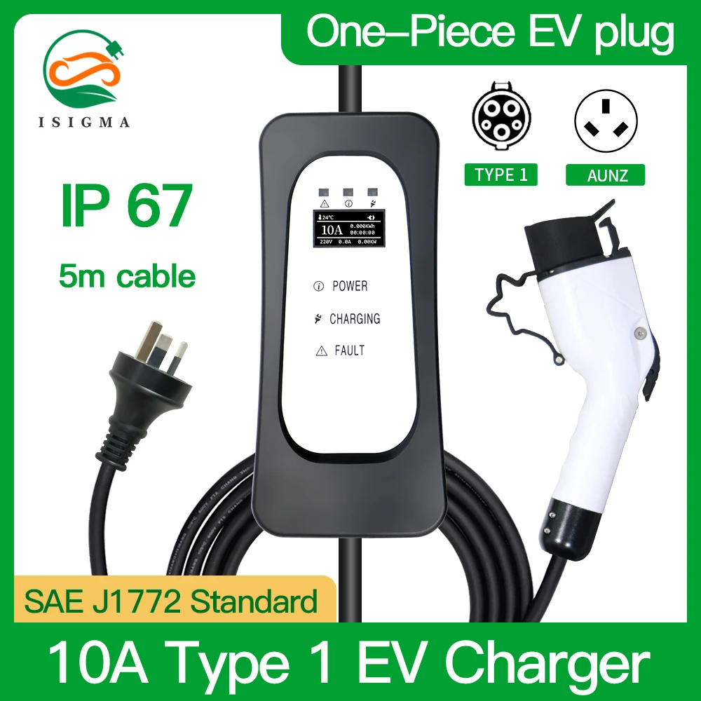 10A AU Plug SAE J1772 Type 1  	