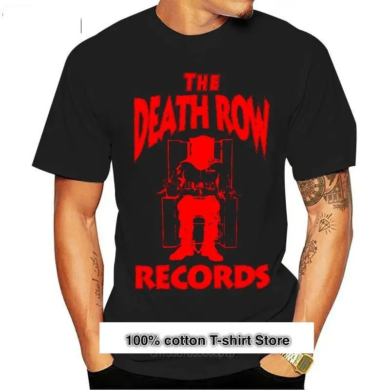 

Camiseta con Logo de Death Row Records, camiseta Vintage de Rap, Hip Hop, 2Pac Compton, All Eyez, Color Rojo