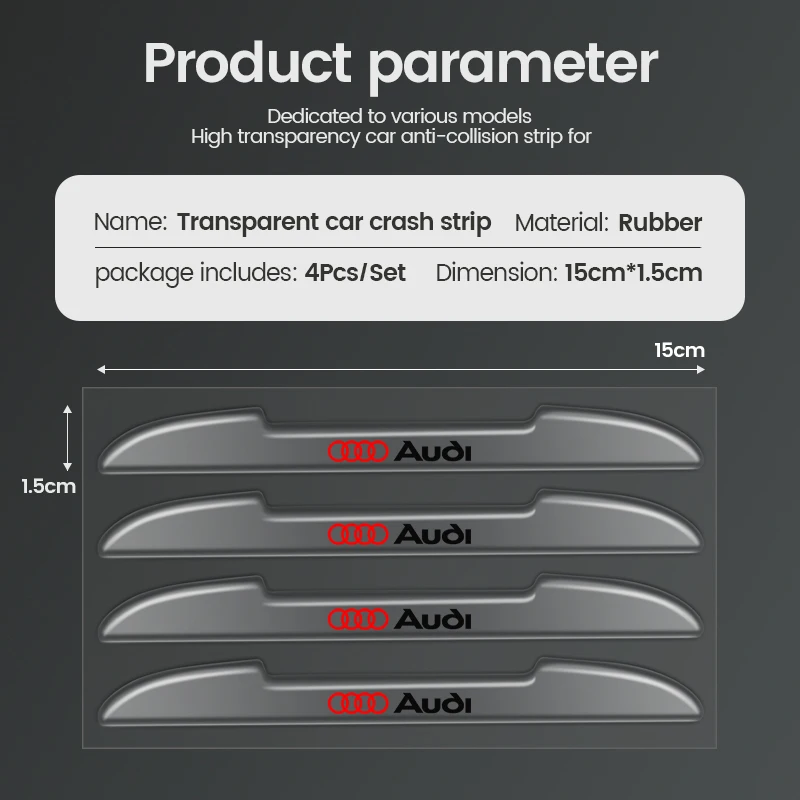 4 шт. резиновые наклейки на автомобильные зеркала заднего вида для Audi sline A4 B7 B8 B9 A3