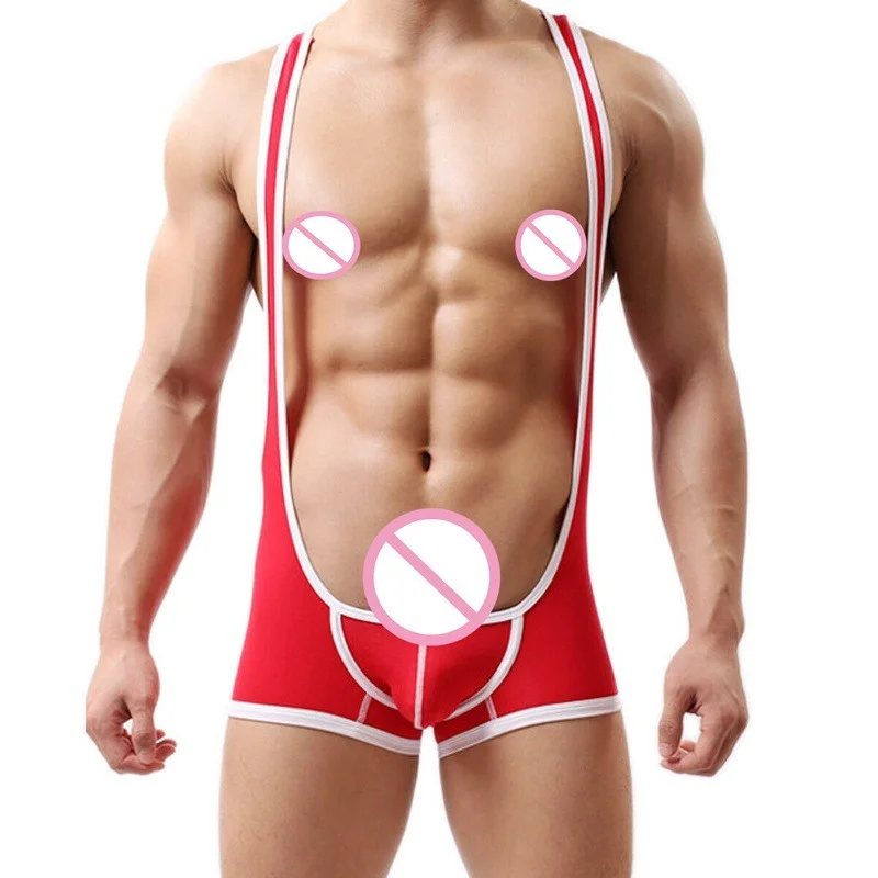 

Sexy Men Undershirts Leotard Sports Wrestling Singlet Body Shaper Men Bodysuits Underwear Bodybuilding One-Piece Jumpsuit Shorts