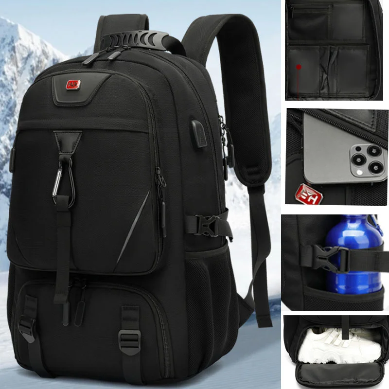 

50/60/80L Unisex Men Outdoor Backpack USB Large Capacity Travel Pack Sports Trekking Rucksack Hiking Camping Backpack for Male