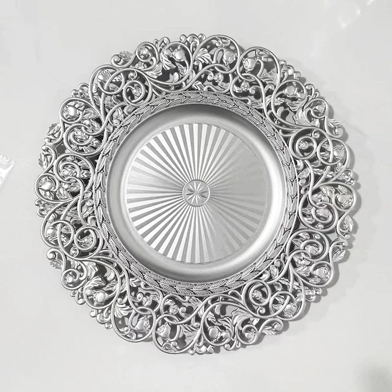 13 дюймов роскошный лоток с полыми цветами пластиковая домашняя обеденная