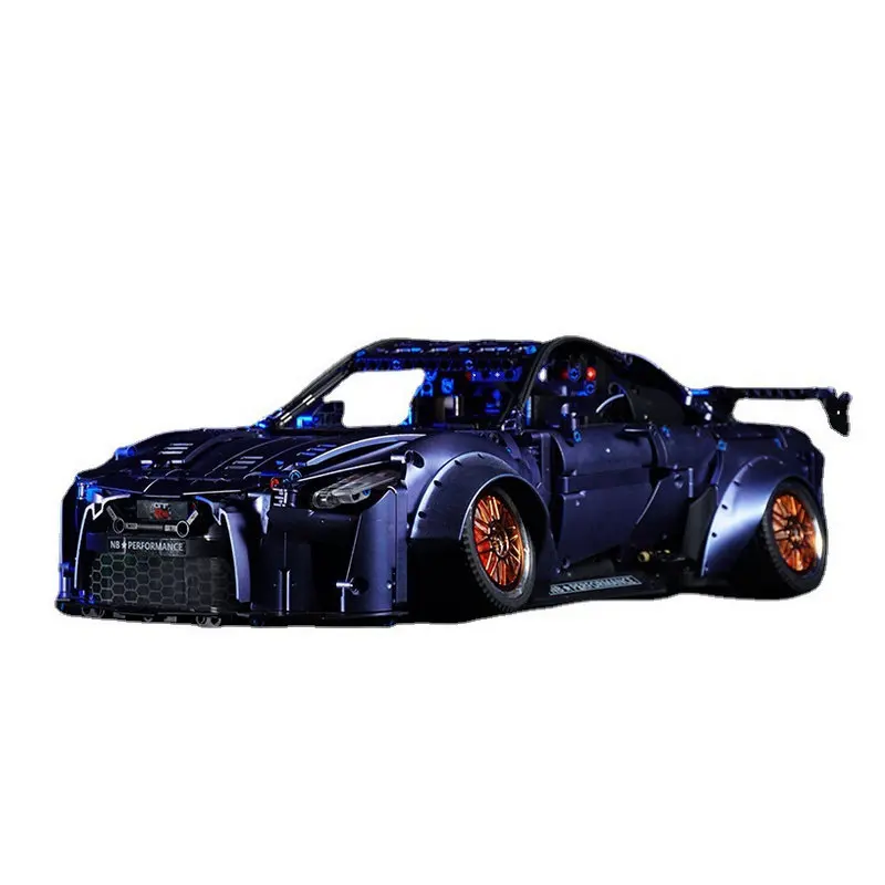 

GTR 1:10 MOC Super Fast Racing Sport Car 10221 Model Building Blocks Brick Vehicle Set Furious Christmas Gift Toy For Boy