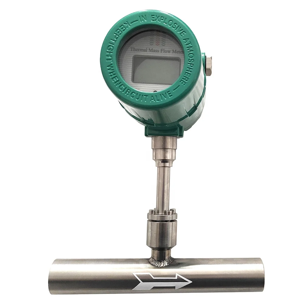 

Stainless Steel Nitrogen Thermal Mass Flowmeter Compressed Air Lpg Gas Thermal Dispersion Type Flow Transmitter/ Sensor