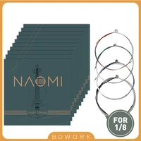 10 packs naomi 18 scale violin string set medium tension round core fit for 18 size violin fiddle shops beginners students