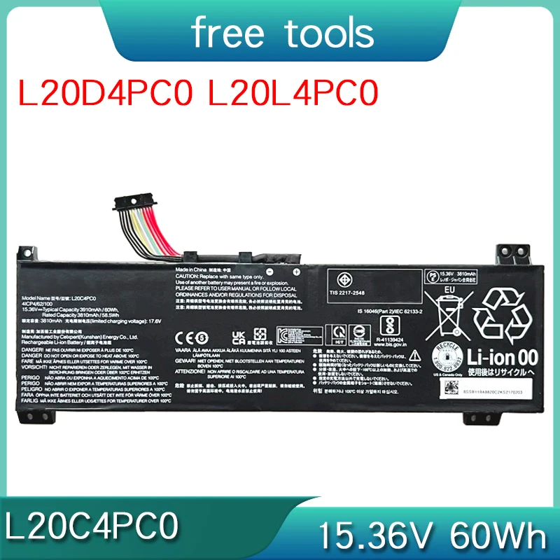 L20C4PC0 L20D4PC0 L20L4PC0 L20M4PC0 Аккумулятор для ноутбука Lenovo Legion 5-15ACH6A 15ACH6H 15ITH6H IdeaPad Gaming 3 15ACH6