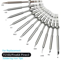 various models ts soldering iron tips b2 k ku i d24 bc2 c4 c1 jl02 ils j02 for replacement ts100 pine64 pinecil