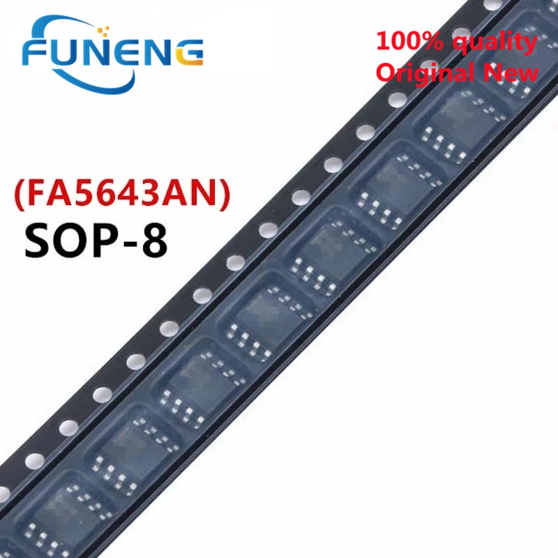 (5piece)100% New FA5643 FA5643AN 5643A 5643 FA5643N SOP8 Chipset | Integrated Circuits