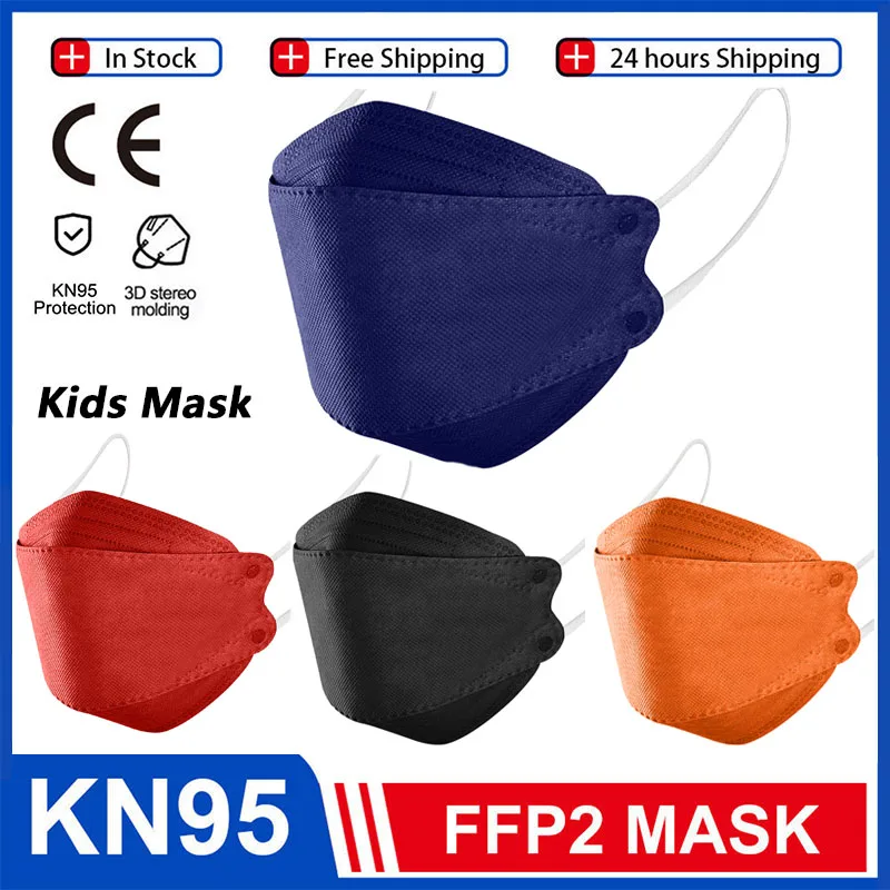 

10PCS Mascarillas FPP2 Niños Homologada 4-12 Years KN95 Masks Children FFP 2 4 layers Mascarilla FFP2 Infantil FFP2Mask Kids CE