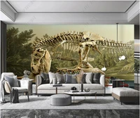 custom photo mural 3d wallpapers biomuseum dinosaur skeleton bedroom home decor living room wallpaper for walls in rolls