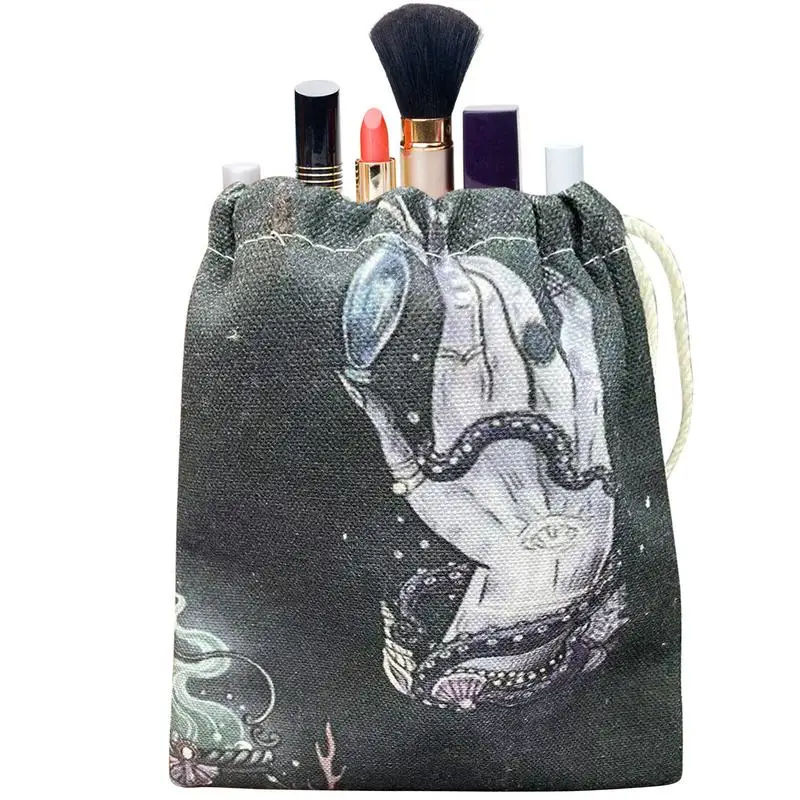 

Storage Bag For Tarot Jewelry Storage Bag Small Size 5.12x7.09 Novel Tarot Card And Dice Storage Bag With Ghost Hand Pattern