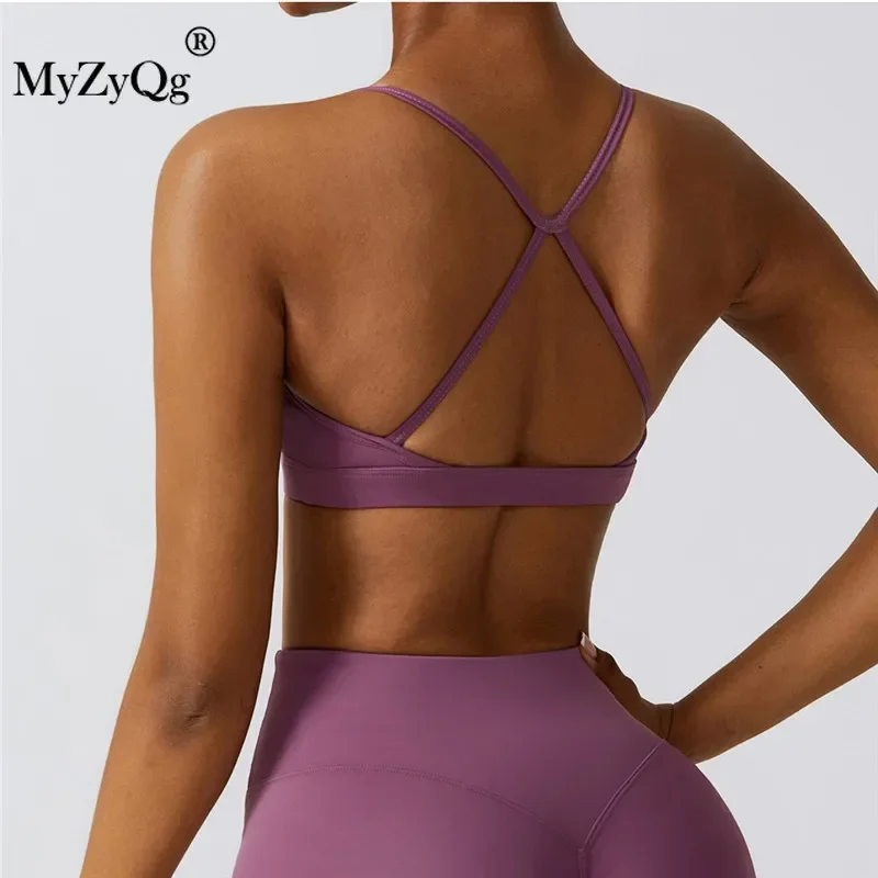 MyZyQg женская спортивная одежда с ремешком на спине для фитнеса бюстгальтер йоги