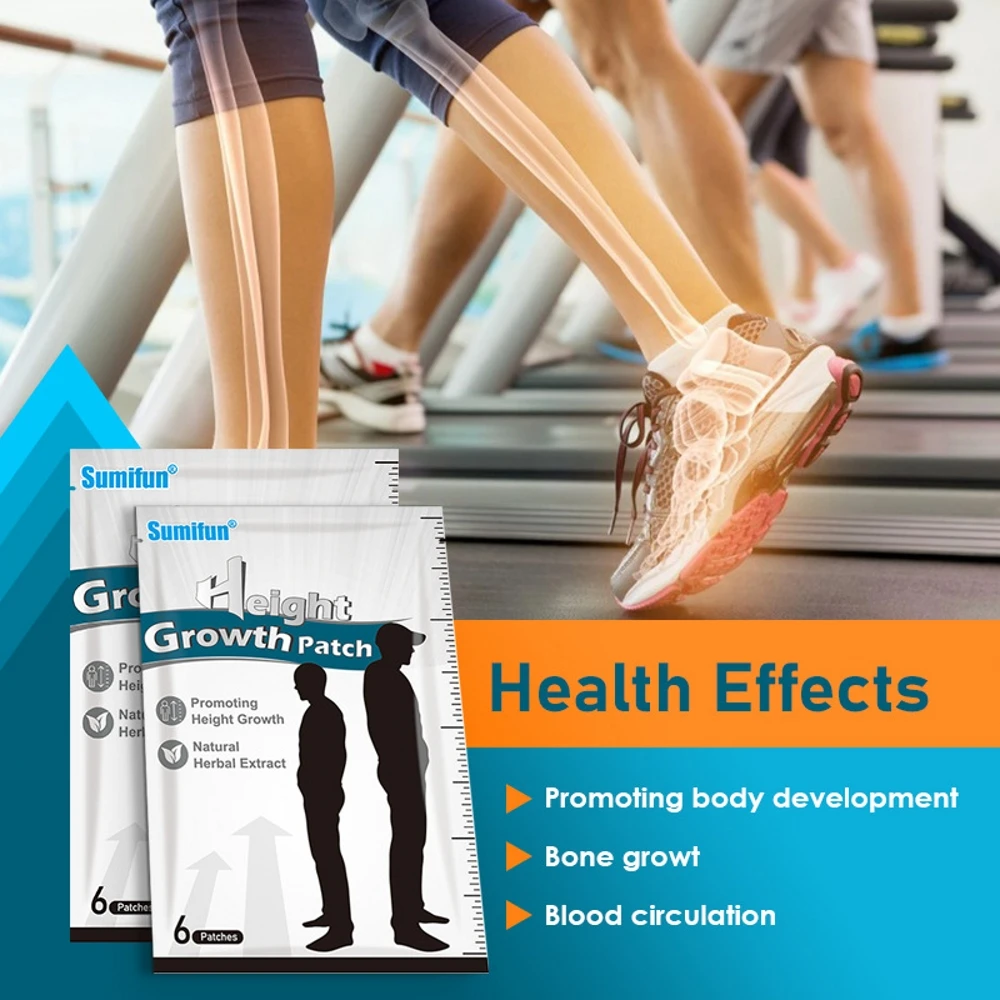 

6pcs/bag Body Grow Taller Plaster Height Enhancer Height Increase Foot Patch Promote Bones Growth Higher Patch Health Care