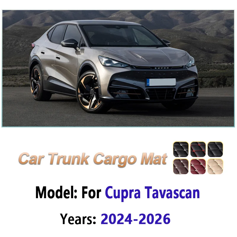 Фото Для Cupra Tavascan 2025 Volkswagen VW ID. UNYX 2024~2026 Кожаный коврик для багажника, защита от грязи, аксессуары для салона автомобиля №2