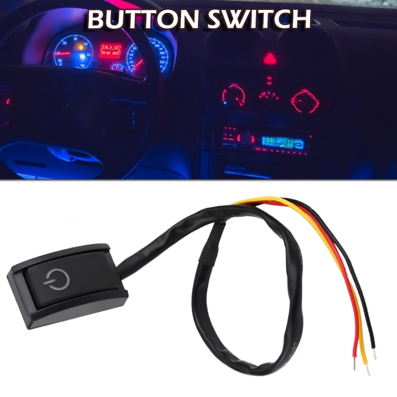 

Paste Type Toggle Switch Illuminated DC12V 200mA Waterproof Mini Housing Car Switch Paste Type Toggle Switch
