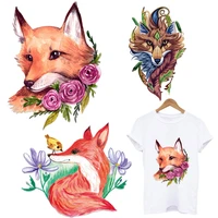 flower cute fox clothing thermoadhesive patches iron on patches lace applique custom patch heat transfer stickers for t shirt