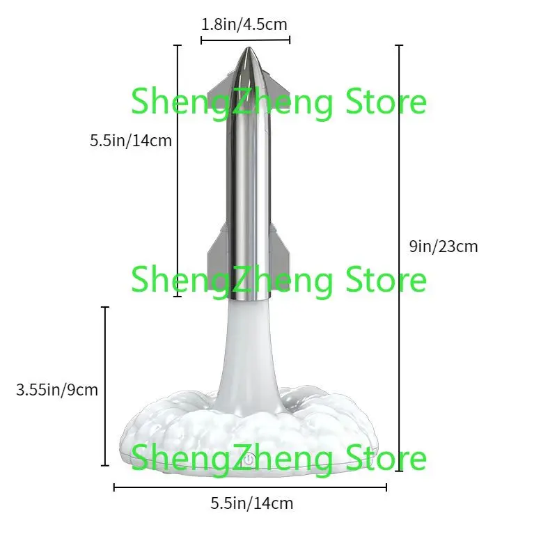 Свет звездного корабля Spacex ракетная лампа с 7-цветной меняющейся моделью ракеты