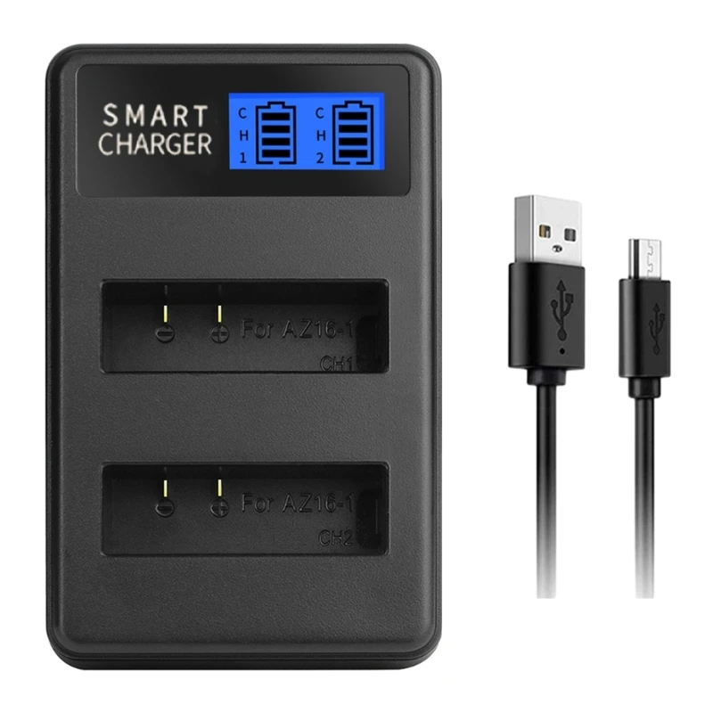 Зарядное устройство с двойным аккумулятором AZ16-1 USB